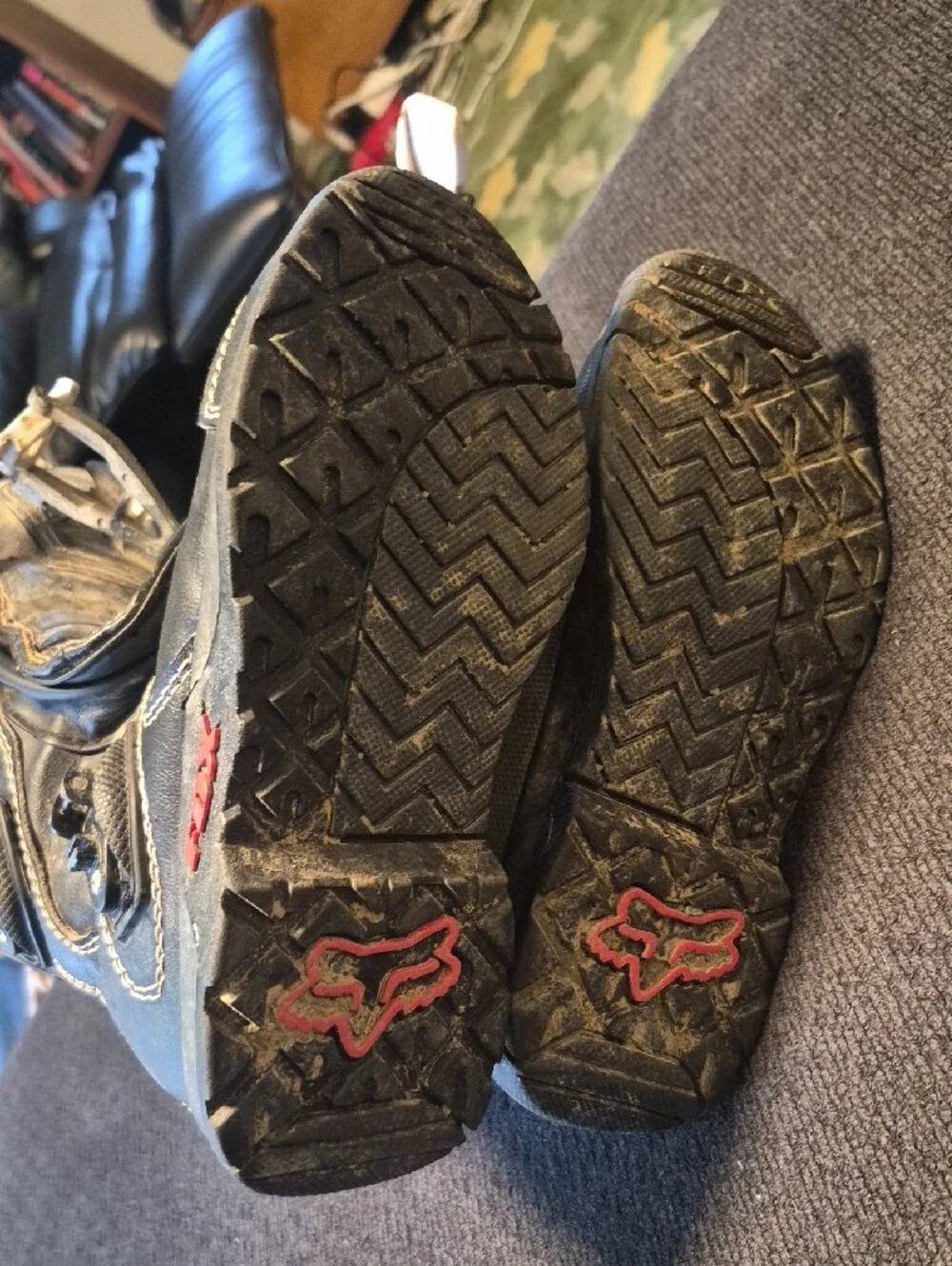 Fox Black and Red Men’s Off-Road MX Boots